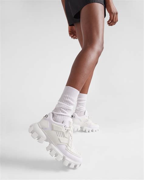 prada cloudbust high top white|Prada cloudbust thunder sequined sneakers.